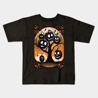 Spooky Halloween tree #2 Kids T-Shirt